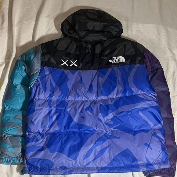 The North Face X KAWS Retro 1996 Nuptse Jacket Monterey Blue Men’s L NWT Rare!